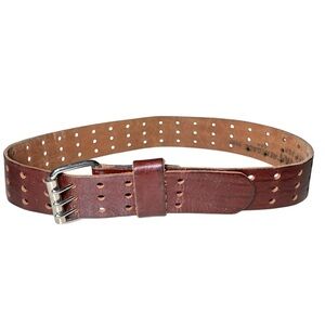 Renegade Genuine Leather Brown Belt Adjustable Up to 28in Moto